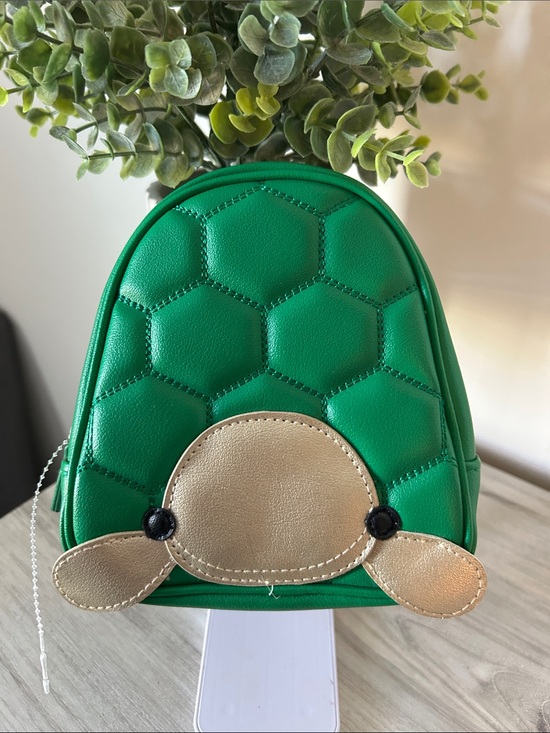 Bath & Body Works Handbags - Bath and Body Works Green Turtle Shell Mini Bag with Gold Accent - NWOT